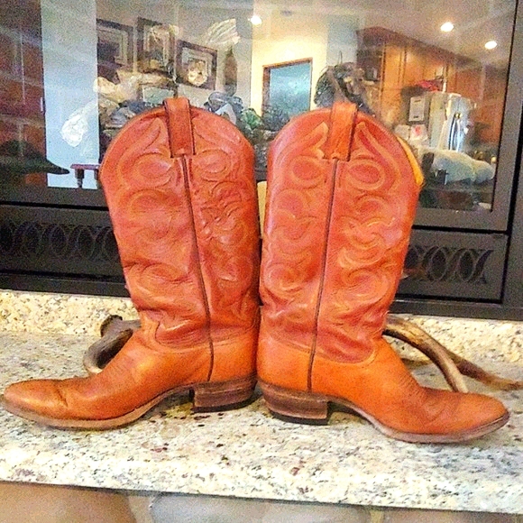 Justin Cowboy Boots Style 1697 size 9 1/2 D - Picture 2 of 7